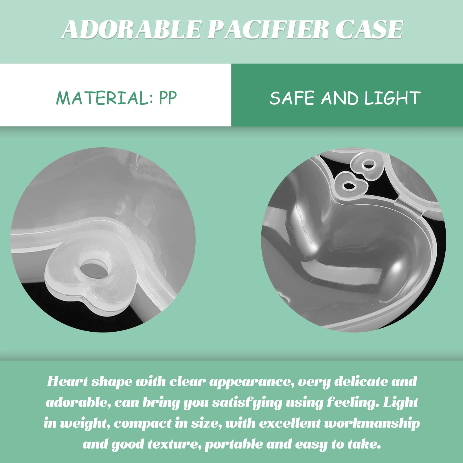 6 Pcs Pacifier Storage Box Case Plastic Clear Dust-proof Dustproof Baby Container Pp Heart-shaped
6 Pcs Pacifier Storage Box Case Plastic Clear Dust-proof Dustproof Baby Container Pp Heart-shaped