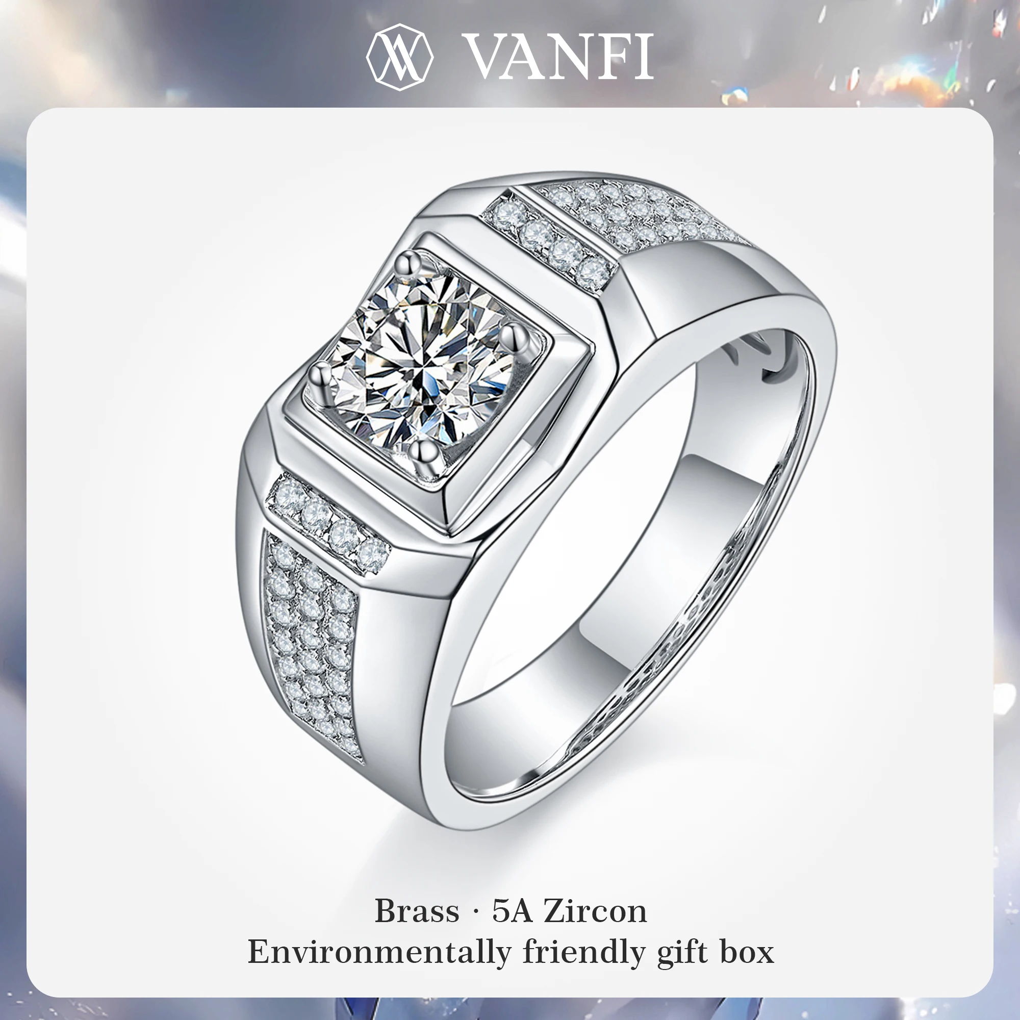 KFVanfi 18-каратное белое золото, мужское кольцо, высококачественная медь с кубическим цирконием 5А, роскошные элегантные обручальные кольца для вечеринок, ювелирные изделия
KFVanfi 18-каратное белое золото, мужское кольцо, высококачественная медь с кубическим цирконием 5А, роскошные элегантные обручальные кольца для вечеринок, ювелирные изделия
