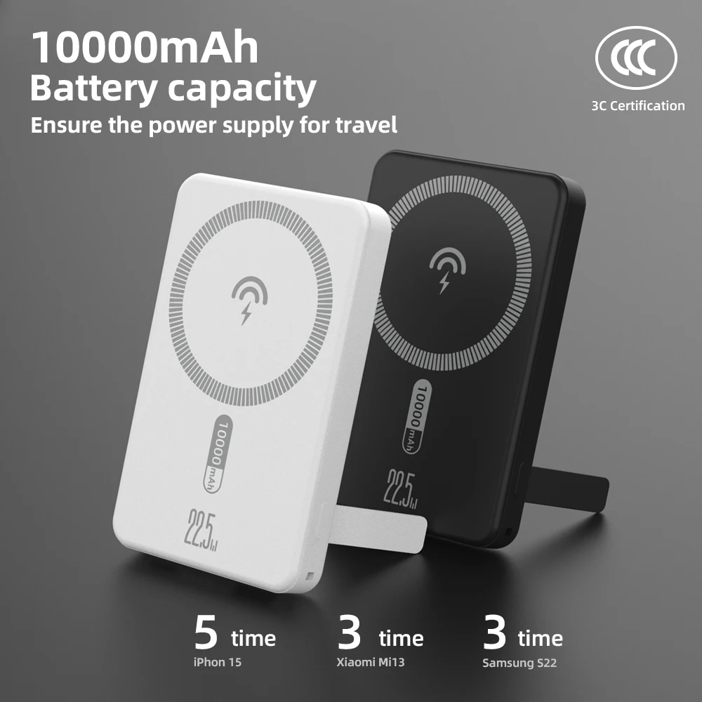 Kiki Shoot 10000mAh Magnetic Wireless Power Bank CCC Chinese Certification Portable Fast Charging PowerBank for iPhone Samsung
Kiki Shoot 10000mAh Magnetic Wireless Power Bank CCC Chinese Certification Portable Fast Charging PowerBank for iPhone Samsung