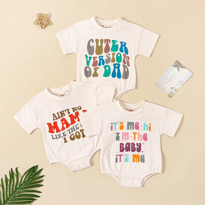 Lioraitiin Infant Baby Summer Romper Letter Print Round Neck Short Sleeve Bodysuit for Boys Girls
Lioraitiin Infant Baby Summer Romper Letter Print Round Neck Short Sleeve Bodysuit for Boys Girls