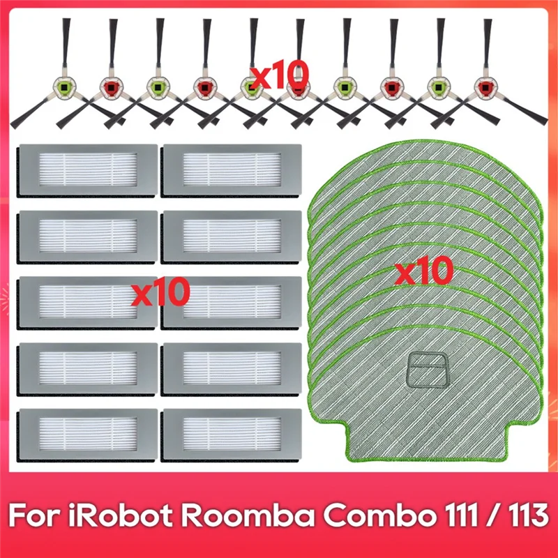 A7THK-For Irobot Romba Combo 111 / 113 / R113840 Side Brush Hepa Filter Mop Cloths Robot Vacuum Parts Accessories
A7THK-For Irobot Romba Combo 111 / 113 / R113840 Side Brush Hepa Filter Mop Cloths Robot Vacuum Parts Accessories