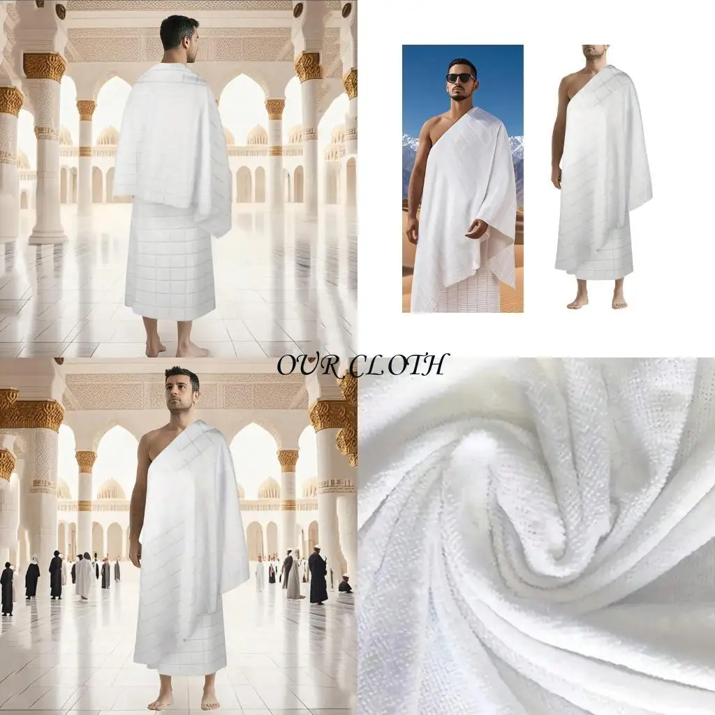 2Pcs Cotton Ahram Ehram 110×210 (43×82.68 in) Ihram Towel Set Hajj and Umrah Y1AC
2Pcs Cotton Ahram Ehram 110×210 (43×82.68 in) Ihram Towel Set Hajj and Umrah Y1AC