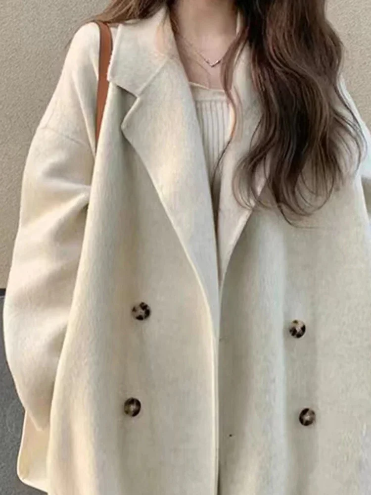Double Sided Wool Overcoat Knee Length Notched Collar Breasted Solid Color Fashion Streetwear Clothes 2DA8156
Double Sided Wool Overcoat Knee Length Notched Collar Breasted Solid Color Fashion Streetwear Clothes 2DA8156