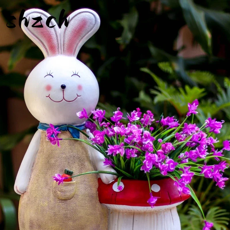 Creative Personality Rabbit Flowerpot Garden Balcony Animal Figurines Outdoor Succulent Flower Pot Handicraft Garden Ornament
Creative Personality Rabbit Flowerpot Garden Balcony Animal Figurines Outdoor Succulent Flower Pot Handicraft Garden Ornament
