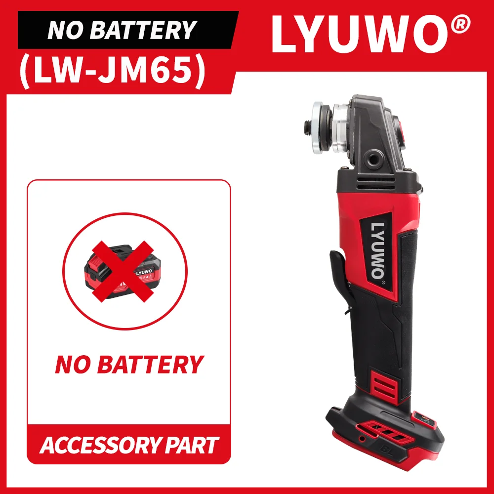 Бесщеточная аккумуляторная угловая шлифовальная машина LYUWO 950 Вт, 8500 об/мин, резьба M14, 125 мм, быстросъемный патрон, предохранительный замок
Бесщеточная аккумуляторная угловая шлифовальная машина LYUWO 950 Вт, 8500 об/мин, резьба M14, 125 мм, быстросъемный патрон, предохранительный замок