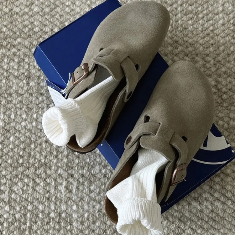 All Cowhide Men's and Women's Versatile Retro Leather Half Drag Comfortable Cork Burkon Shoes Large Size
All Cowhide Men's and Women's Versatile Retro Leather Half Drag Comfortable Cork Burkon Shoes Large Size