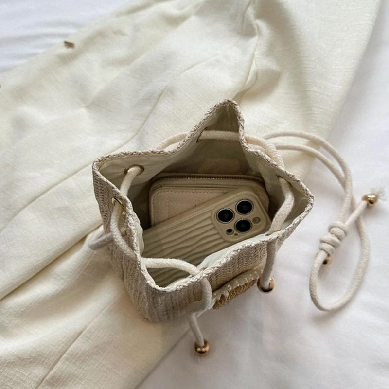 G5AE Womens Straw Shoulder Bag Summer Hand-woven Beach-Bag Bucket Crossbody Bag 
G5AE Womens Straw Shoulder Bag Summer Hand-woven Beach-Bag Bucket Crossbody Bag