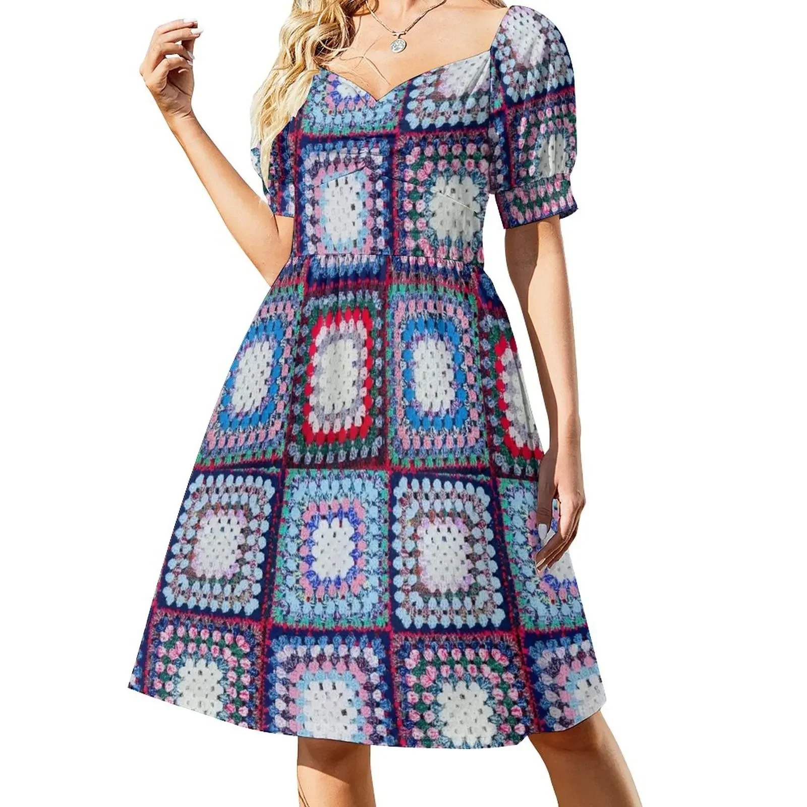 knitted background granny square Short-Sleeved Dress african dresses for woman Women long dress
knitted background granny square Short-Sleeved Dress african dresses for woman Women long dress