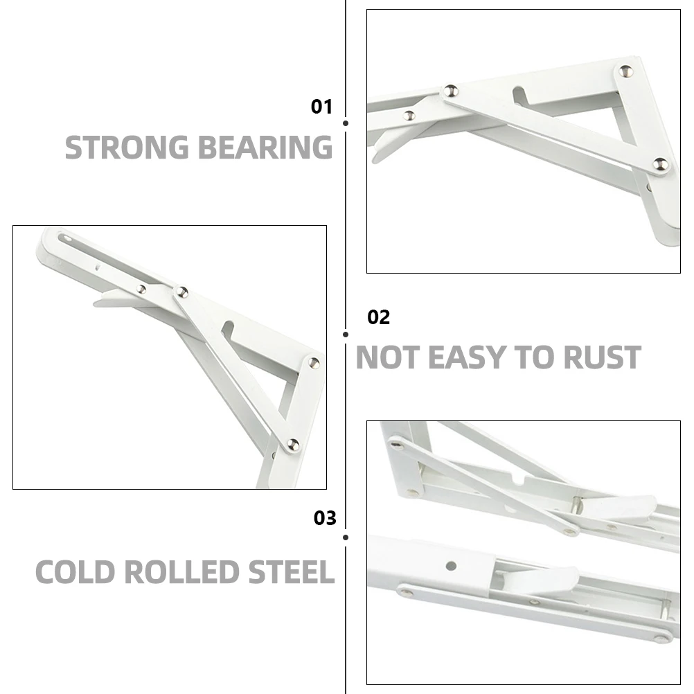 2 pcs Desktop Folding Bracket Cold Rolled Steel 90 Degree Wall Mounted Shelf Support For Table Bench Triangle Angle Bracket
2 pcs Desktop Folding Bracket Cold Rolled Steel 90 Degree Wall Mounted Shelf Support For Table Bench Triangle Angle Bracket