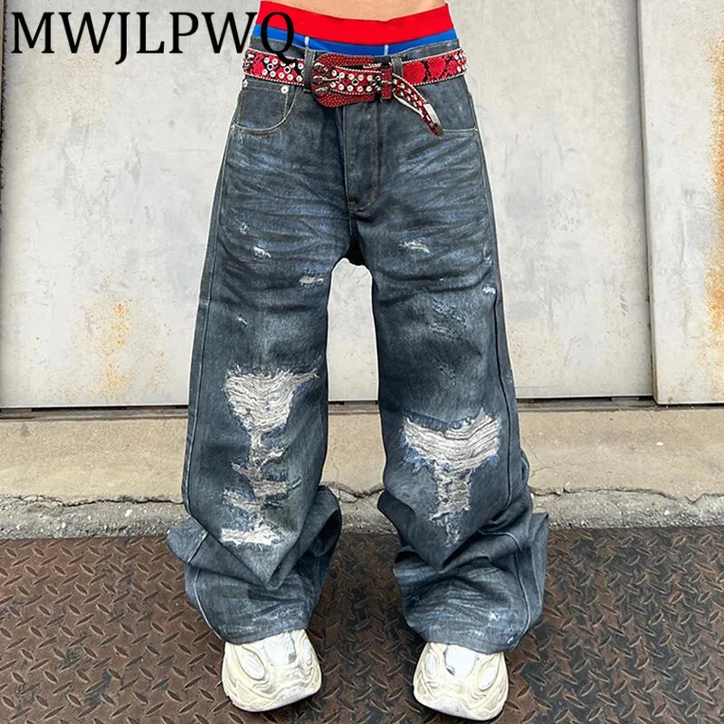 MWJLPWQ Niched Хип-хоп Винтажные потертые джинсы с 3D принтом унисекс High Street Hole Свободные повседневные мужские прямые длинные брюки 12447 
MWJLPWQ Niched Хип-хоп Винтажные потертые джинсы с 3D принтом унисекс High Street Hole Свободные повседневные мужские прямые длинные брюки 12447