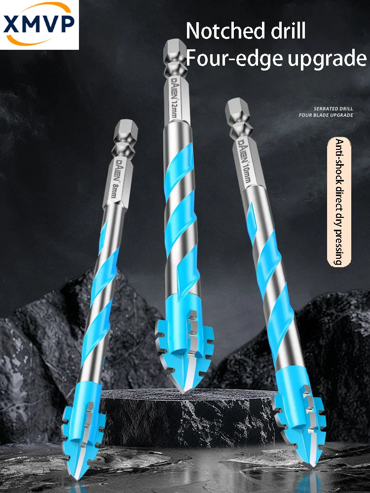 Four-blade serrated eccentric drill bit, special drill bit for concrete and ceramic tile drilling, extended hand drill, ultra-ha
Four-blade serrated eccentric drill bit, special drill bit for concrete and ceramic tile drilling, extended hand drill, ultra-ha