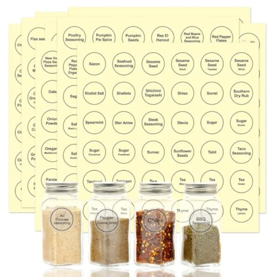 Spice Labels, 432Pcs Spice Labels Sickers 1.4in Waerproof Adhesive Round Preprined Spice wih Blank Label ear Resisan Sicker for
Spice Labels, 432Pcs Spice Labels Sickers 1.4in Waerproof Adhesive Round Preprined Spice wih Blank Label ear Resisan Sicker for