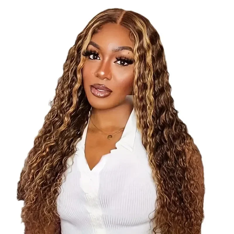 Cross-border European and American fashion piano-colored wig, African hot-selling front lace small winding tube fluffy long curl
Cross-border European and American fashion piano-colored wig, African hot-selling front lace small winding tube fluffy long curl