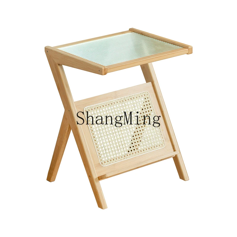 HJ sofa side cabinet glass coffee table bedside shelf creative balcony rattan small table
HJ sofa side cabinet glass coffee table bedside shelf creative balcony rattan small table