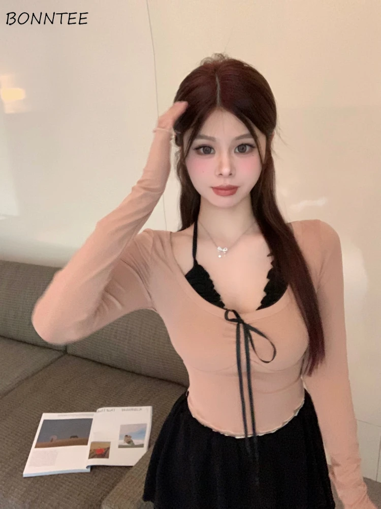 Long Sleeve T-shirts Women Halter Designed Sexy Hotsweet Aesthetic Y2k Top Casual High Street Fake Two Pieces Korean Fashion
Long Sleeve T-shirts Women Halter Designed Sexy Hotsweet Aesthetic Y2k Top Casual High Street Fake Two Pieces Korean Fashion