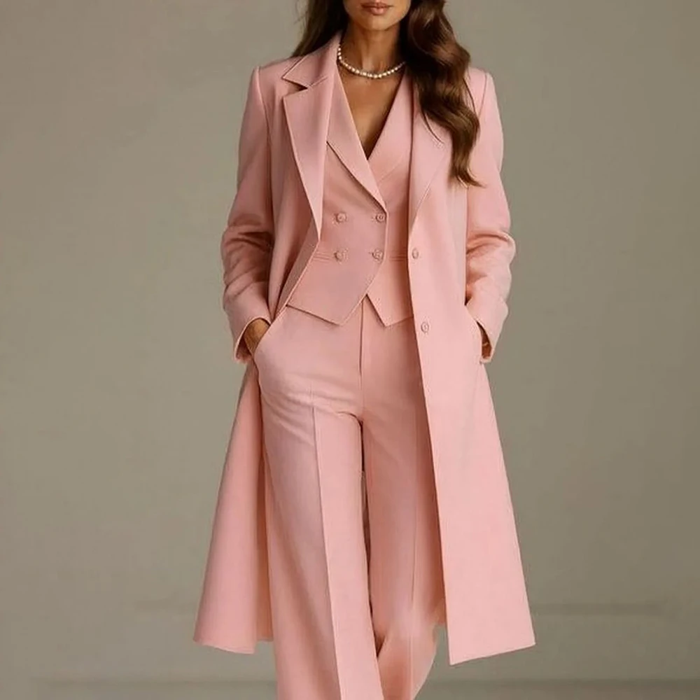 Высококачественные женские костюмы: элегантный комплект из 3 предметов (пиджак, брюки, жилет) с однобортным пиджаком и заостренными лацканами, для офиса и деловых встреч
Высококачественные женские костюмы: элегантный комплект из 3 предметов (пиджак, брюки, жилет) с однобортным пиджаком и заостренными лацканами, для офиса и деловых встреч