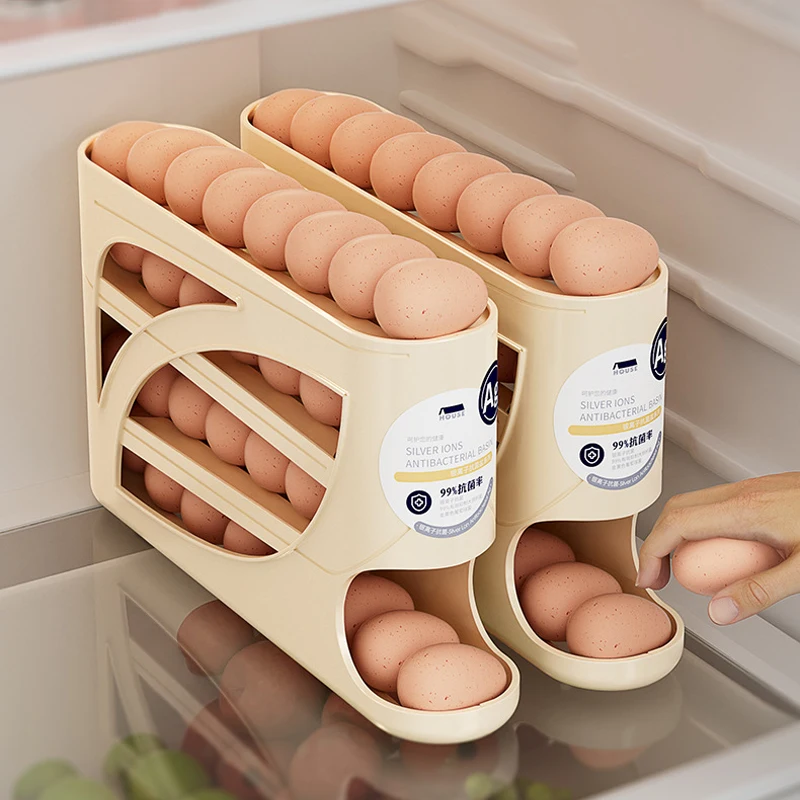 3-Tier Rolling Egg Storage Container for Refrigerator Holds 24 Eggs Organizer Rack Large Capacity Kitchen & Fridge Storage Box
3-Tier Rolling Egg Storage Container for Refrigerator Holds 24 Eggs Organizer Rack Large Capacity Kitchen & Fridge Storage Box