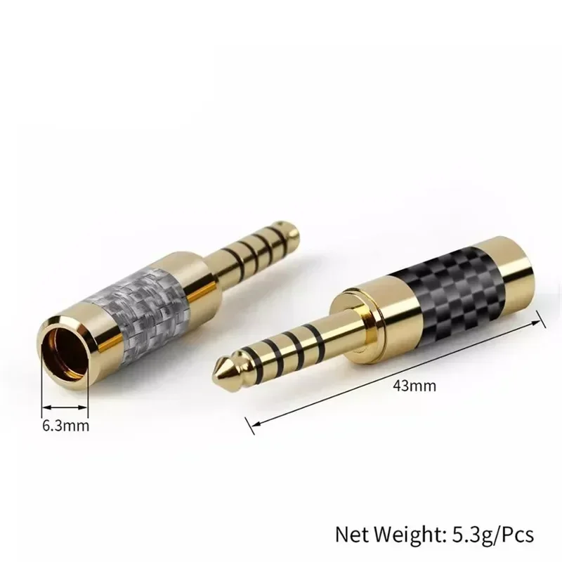 Jack 4.4mm Connector Balanced Interface Speaker Terminal Copper Male Plug Audio Conector DIY Headphones Cable Gold Rhodium
Jack 4.4mm Connector Balanced Interface Speaker Terminal Copper Male Plug Audio Conector DIY Headphones Cable Gold Rhodium