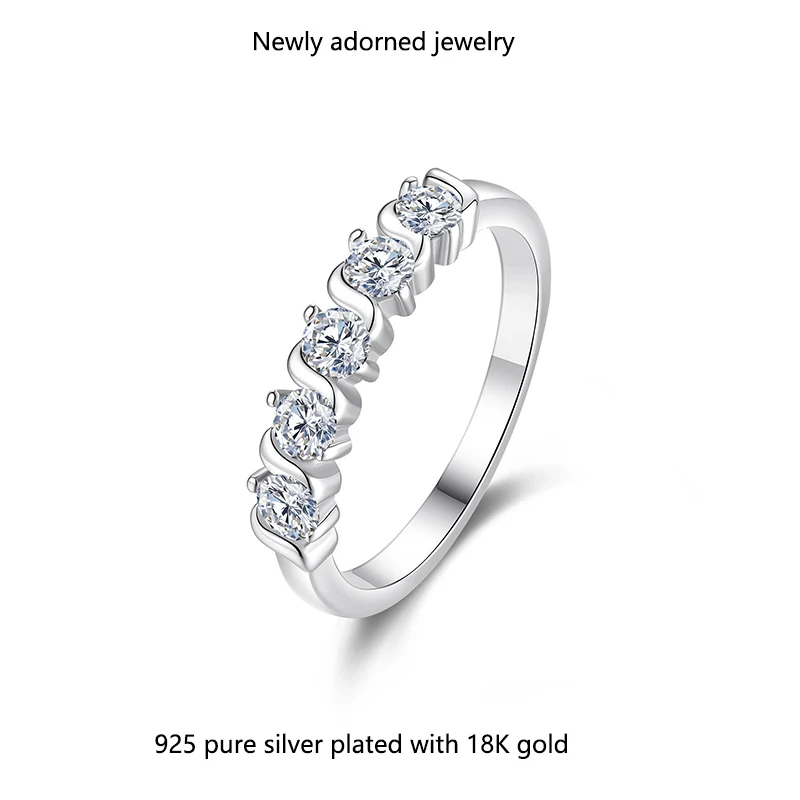 2025 new minimalist wave pattern ring made of S925 sterling silver, featuring moissanite gemstones for an elegant stacking look.
2025 new minimalist wave pattern ring made of S925 sterling silver, featuring moissanite gemstones for an elegant stacking look.