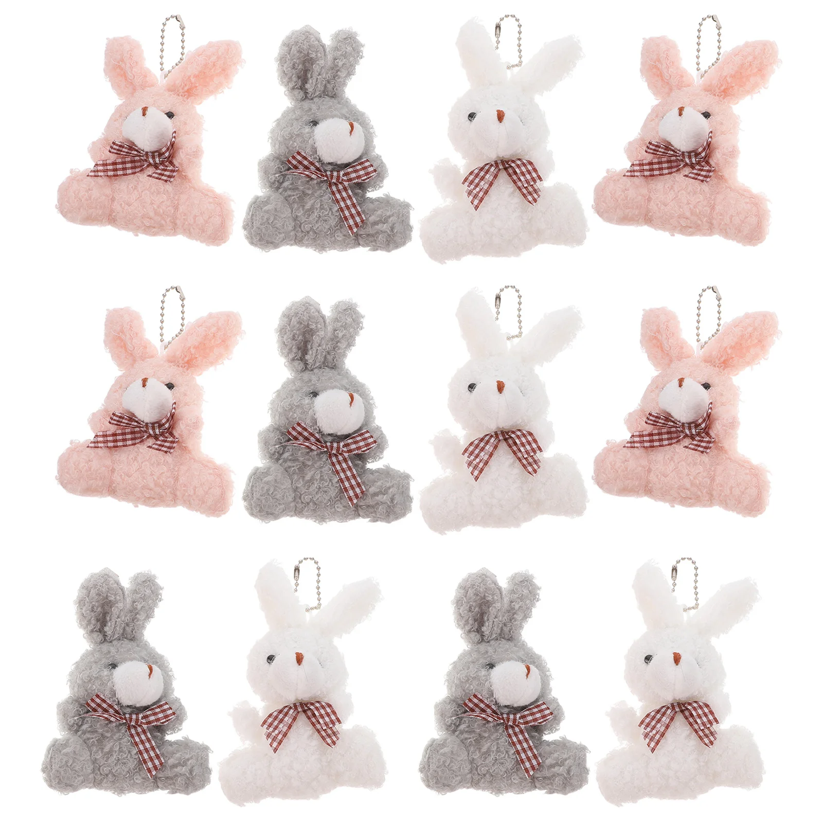 12 Pcs Bunny Keychain Plush Hanging Ornament for Girls Filling Ring Rabbit Metal Women
12 Pcs Bunny Keychain Plush Hanging Ornament for Girls Filling Ring Rabbit Metal Women