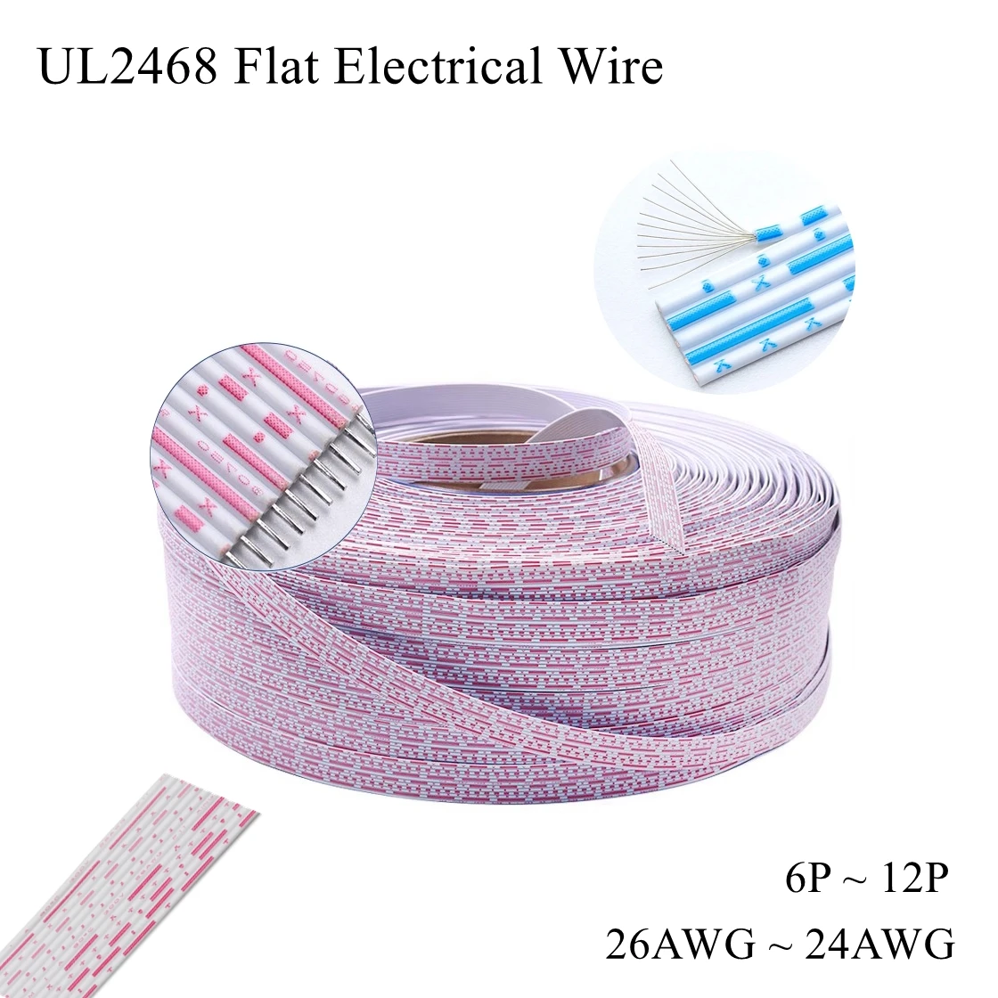5m/lot UL2468 6 7 8 9 10 12pin Tinned Copper Electric Wire PVC Electrical Flat Cable Extension LED Lamp Strip Tape String Ribbon
5m/lot UL2468 6 7 8 9 10 12pin Tinned Copper Electric Wire PVC Electrical Flat Cable Extension LED Lamp Strip Tape String Ribbon