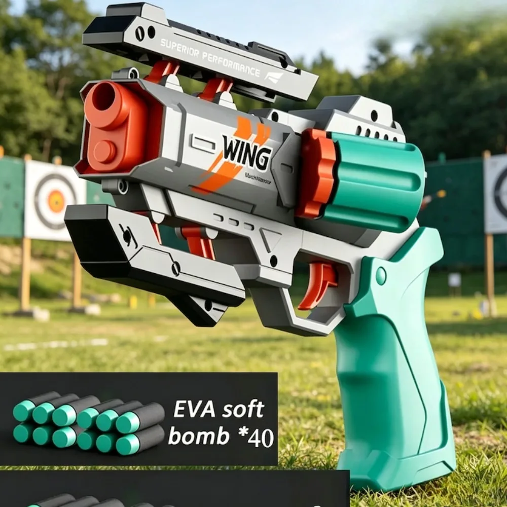 Revolver Toy Gun with EVA Soft Bullets Manual Loading Outdoor CS Shooting Game Model Pistol Toy Christmas Birthday Gift
Revolver Toy Gun with EVA Soft Bullets Manual Loading Outdoor CS Shooting Game Model Pistol Toy Christmas Birthday Gift