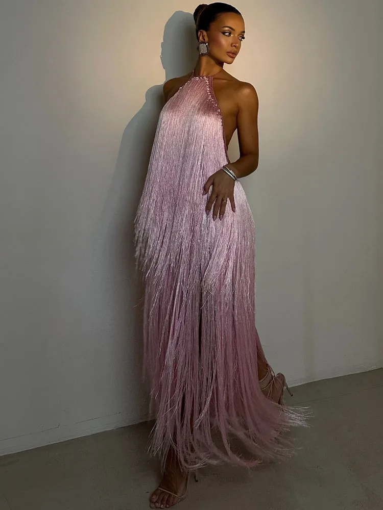 NEW 2026 Spring Chic Holiday LadyBKQU Tassel Party Women's Dress Halter Sexy Backless Lace Up High Waist Solid Long Dresses
NEW 2026 Spring Chic Holiday LadyBKQU Tassel Party Women's Dress Halter Sexy Backless Lace Up High Waist Solid Long Dresses