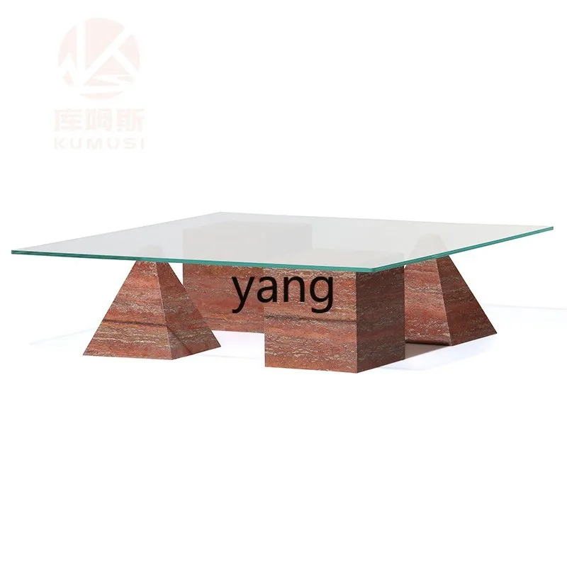 LTT natural red travertine glass coffee table living room home coffee table
LTT natural red travertine glass coffee table living room home coffee table