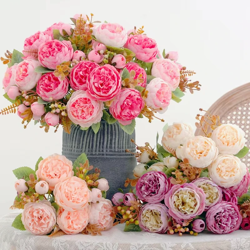 Artificial Flowers Peony Hydrangea Silk Fake Floral Wedding Party Home Room Outdoor DIY Rose Arrangement Christmas Decoration
Artificial Flowers Peony Hydrangea Silk Fake Floral Wedding Party Home Room Outdoor DIY Rose Arrangement Christmas Decoration