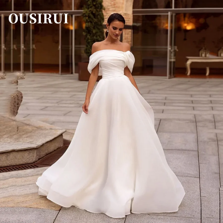 OUSIRUI Pleated Women Bridal Gowns Princess Bride Dress Elegant Wedding Dresses Off The Shoulder A-Line robe de mariée
OUSIRUI Pleated Women Bridal Gowns Princess Bride Dress Elegant Wedding Dresses Off The Shoulder A-Line robe de mariée