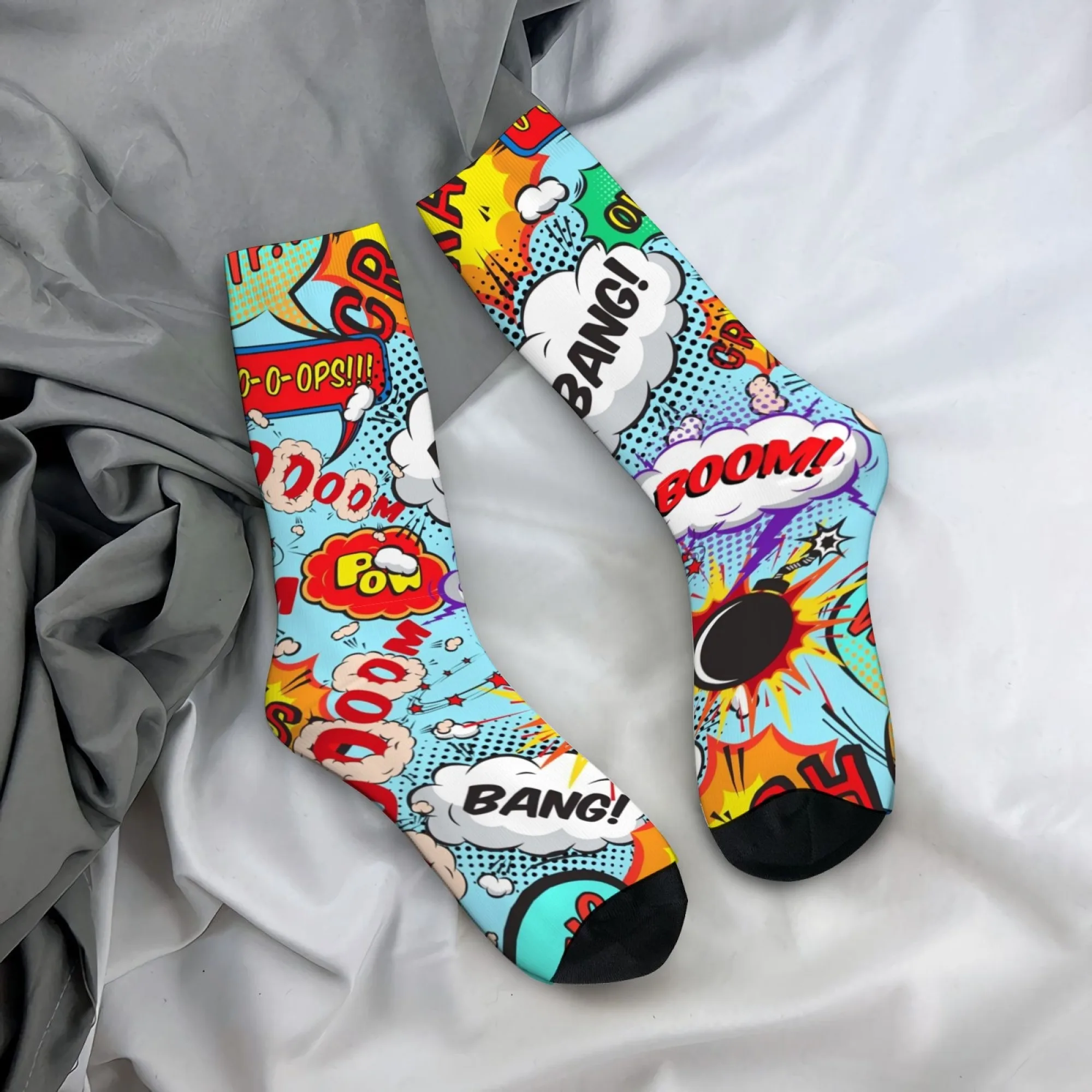 Pop Art Comic Style Socks Non Slip Stretchy Breathable Men's Casual Socks for Travel Running Retro Trendy Party Hip Hop Style
Pop Art Comic Style Socks Non Slip Stretchy Breathable Men's Casual Socks for Travel Running Retro Trendy Party Hip Hop Style