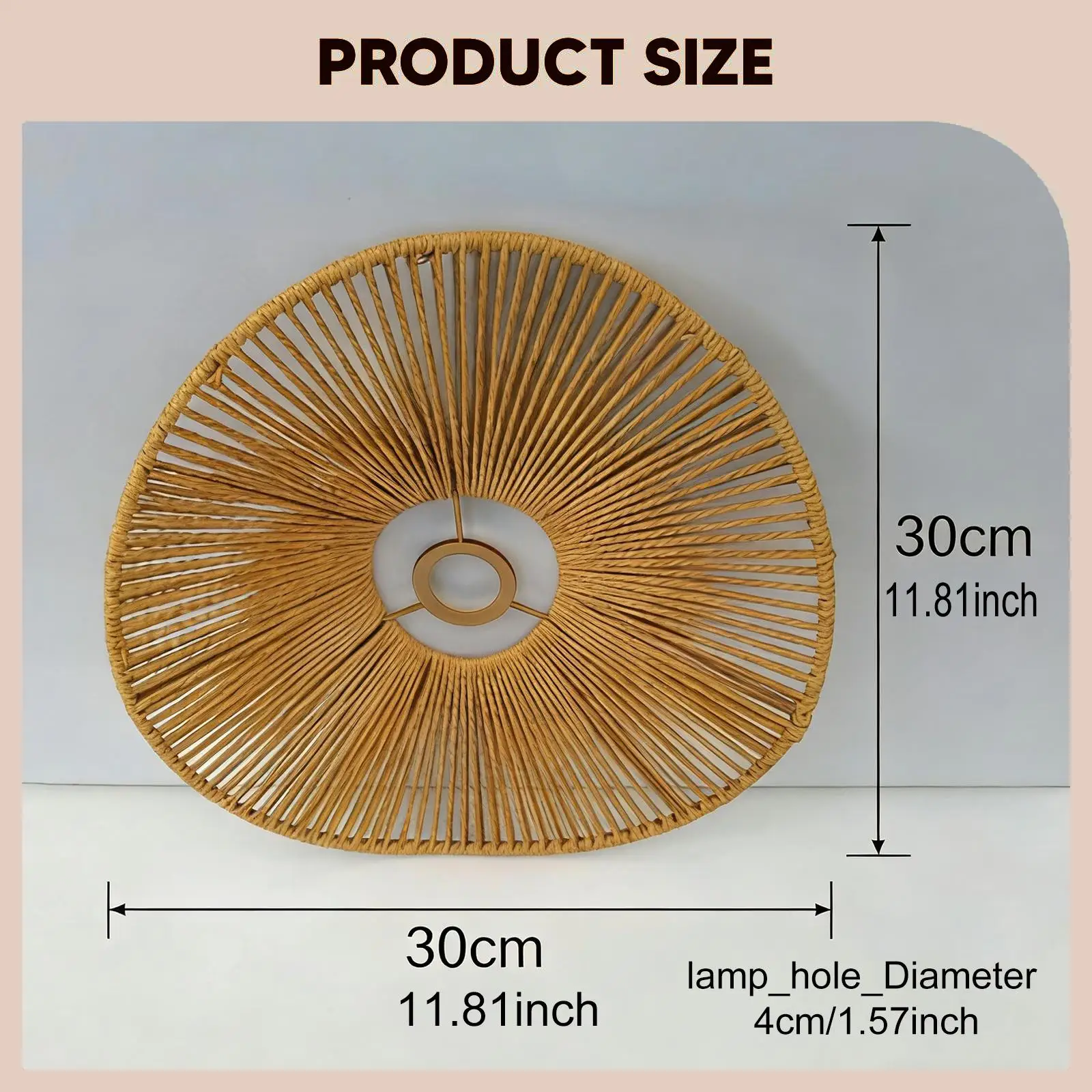 Boho Style Woven Lamp Shade Vintage Rope Lighting Cover Ceiling Pendant Lampshade for Kitchen Island
Boho Style Woven Lamp Shade Vintage Rope Lighting Cover Ceiling Pendant Lampshade for Kitchen Island