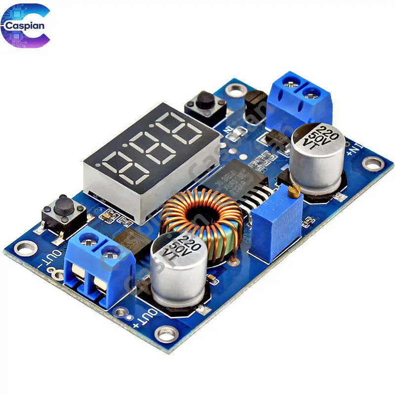 5A 75W DC DC Adjustable Buck Converter Power Module with Digital Voltmeter and Copper Pillars
5A 75W DC DC Adjustable Buck Converter Power Module with Digital Voltmeter and Copper Pillars