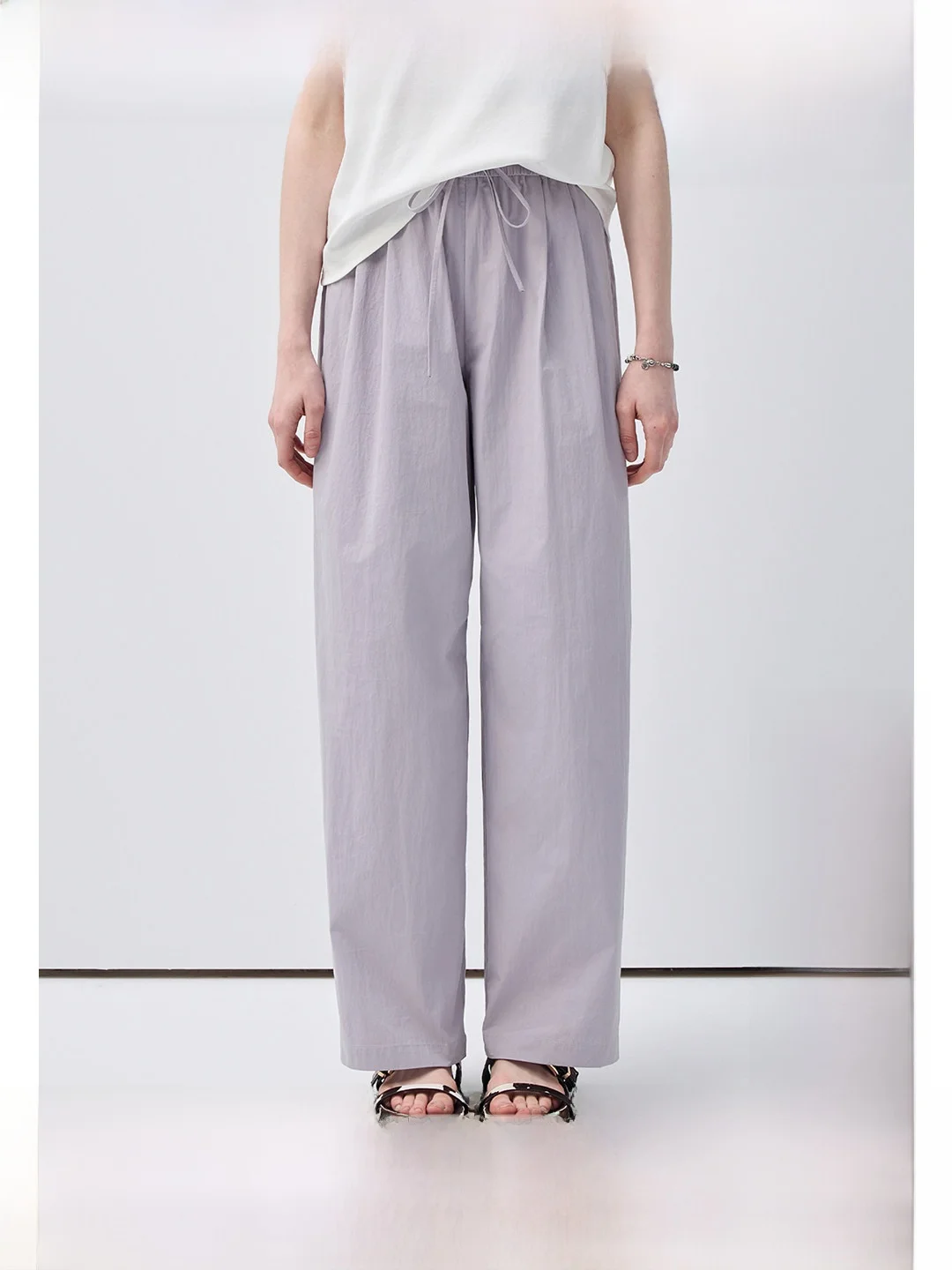 Loose Comfortable Wide Leg Pants Drawstring Light Purple Casual Trousers Korean Style High Waist Straight Cut Commute Wind
Loose Comfortable Wide Leg Pants Drawstring Light Purple Casual Trousers Korean Style High Waist Straight Cut Commute Wind