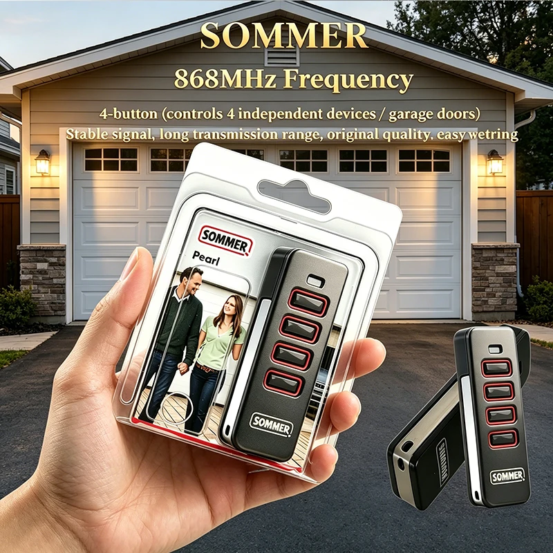 SOMMER PEARL 868MHZ TWIN VIBE STATUS 4018 4019 4018V000 4018V064 TX40 TRX55 TX55 4 Garage Door Remote Control
SOMMER PEARL 868MHZ TWIN VIBE STATUS 4018 4019 4018V000 4018V064 TX40 TRX55 TX55 4 Garage Door Remote Control
