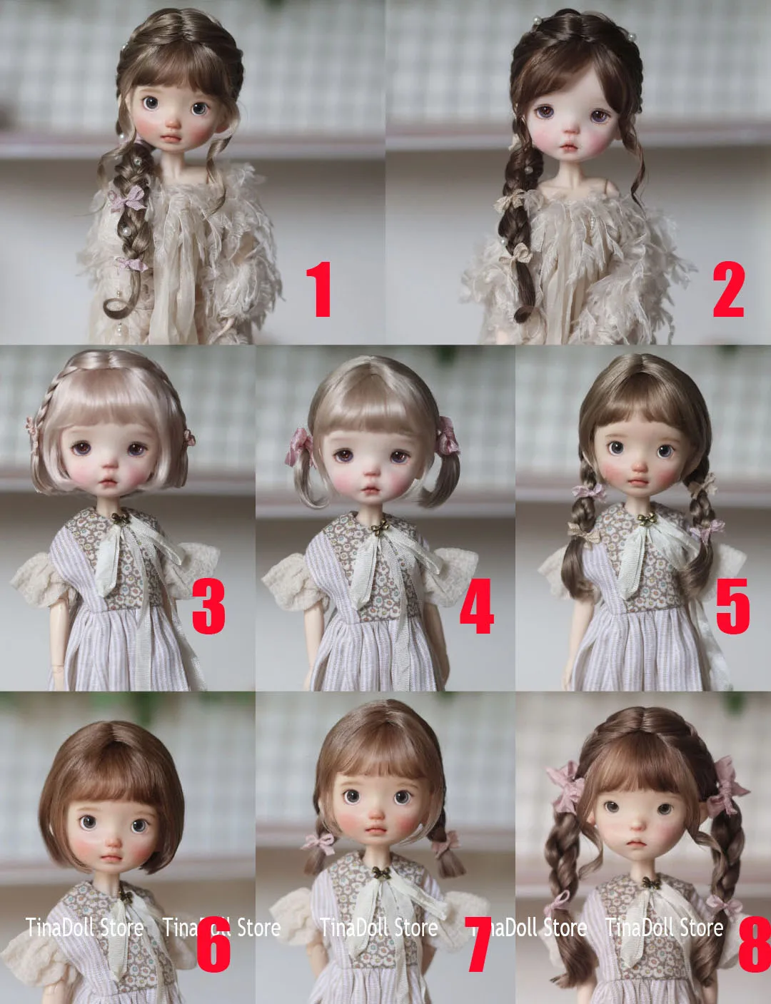 (TinaDoll Store)2025 Various style Wigs for Landoudou Landazz 16cm head circumstance W43
(TinaDoll Store)2025 Various style Wigs for Landoudou Landazz 16cm head circumstance W43