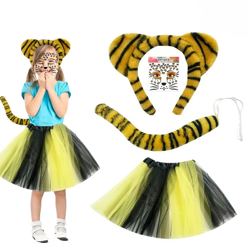 Tiger Halloween Costume Accessories Headband Tail Tutu Skirt Cosplay Set Festival Party Headwear Adults Christmas
Tiger Halloween Costume Accessories Headband Tail Tutu Skirt Cosplay Set Festival Party Headwear Adults Christmas
