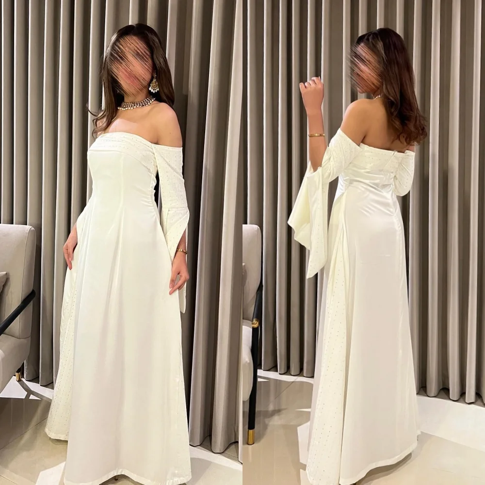Customized Jersey Sequined Cocktail Party A-line Off-the-shoulder Bespoke Occasion Gown Long Dresses
Customized Jersey Sequined Cocktail Party A-line Off-the-shoulder Bespoke Occasion Gown Long Dresses