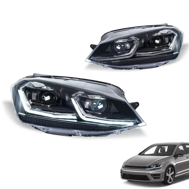LED DRL Headlights Assembly Sequential Indicator Dual Beam for MK7 Front Lamp for Golf 7 MK7 TSI TDI 2013-2017
LED DRL Headlights Assembly Sequential Indicator Dual Beam for MK7 Front Lamp for Golf 7 MK7 TSI TDI 2013-2017
