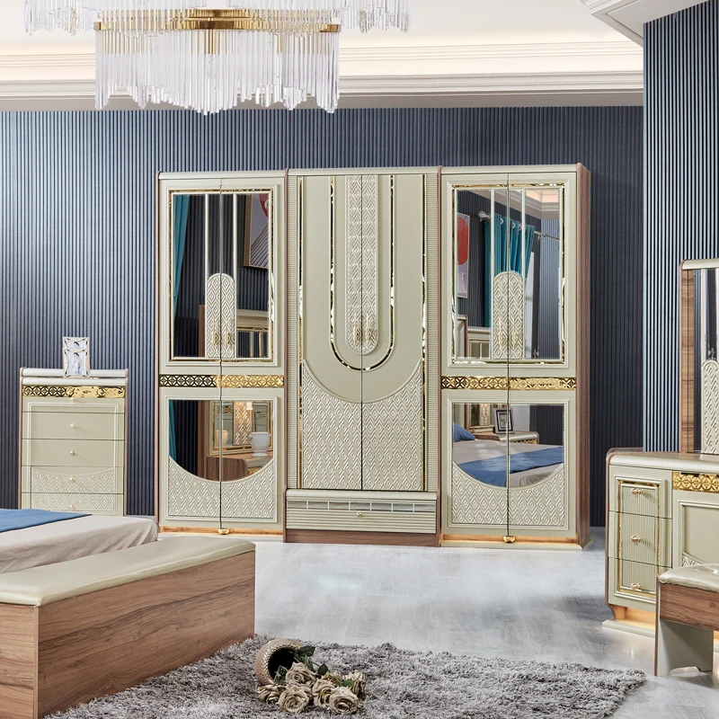 &Luxury Royal Gold Wood Frame King Size Double Bed Suite Villa Home Queen Modern Leather Full Wooden Bedroom Furniture Set
&Luxury Royal Gold Wood Frame King Size Double Bed Suite Villa Home Queen Modern Leather Full Wooden Bedroom Furniture Set