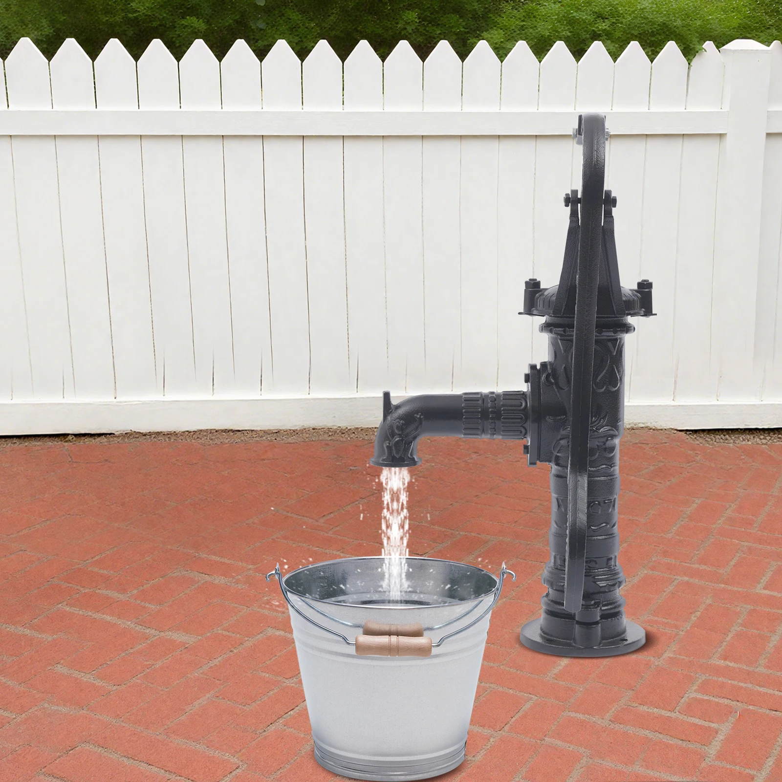 Высокоэффективный чугунный ручной насос с большим расходом воды, простота в эксплуатации, идеально подходит для садов, парков, прудов, живописных пятен
Высокоэффективный чугунный ручной насос с большим расходом воды, простота в эксплуатации, идеально подходит для садов, парков, прудов, живописных пятен