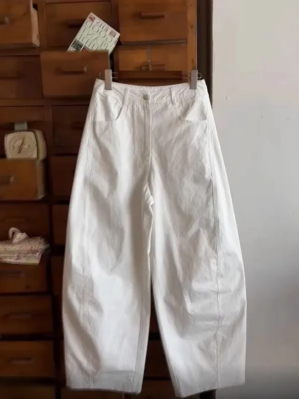 High-quality Whitecasualcasual Pants for Women Summerhigh Waisteasiest for Matchslimming Look Sickle Nine-point Pants
High-quality Whitecasualcasual Pants for Women Summerhigh Waisteasiest for Matchslimming Look Sickle Nine-point Pants