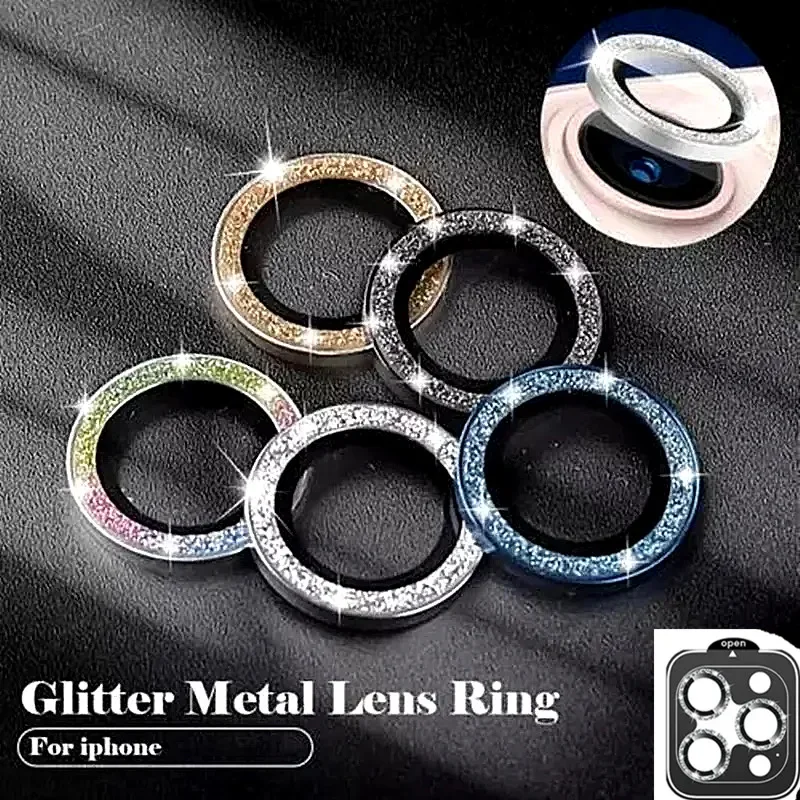 1set Glitter Bling Metal Glass Camera Lens Protector For IPhone 17 Pro Max 17 Air 14 15 16 ProMax Plus Women Ring lens Cover
1set Glitter Bling Metal Glass Camera Lens Protector For IPhone 17 Pro Max 17 Air 14 15 16 ProMax Plus Women Ring lens Cover