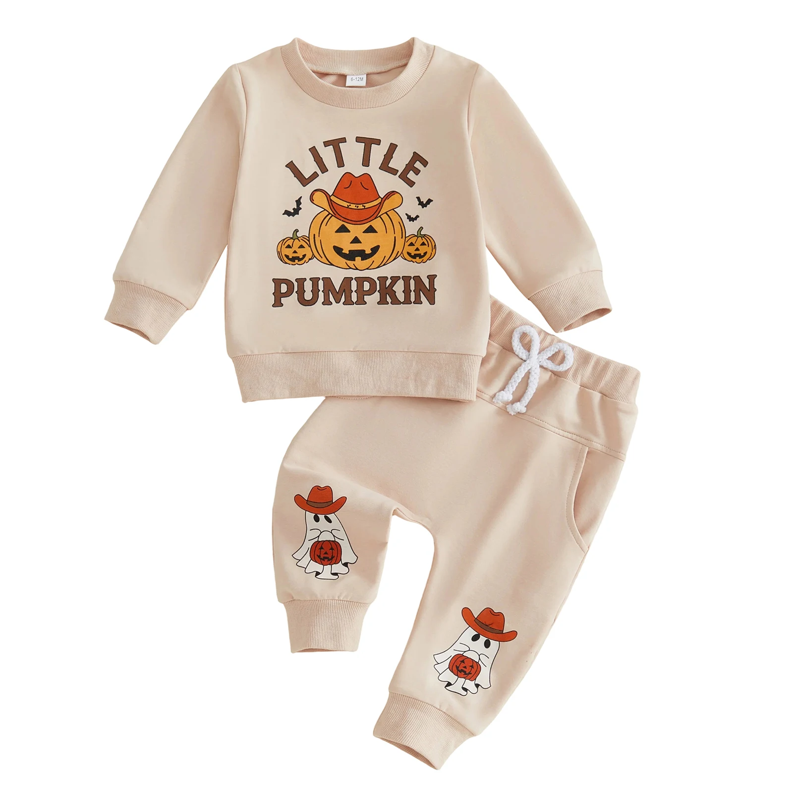 Toddler Boys Halloween Outfits Adorable Letter Pumpkin Print Long Sleeve Round Neck Tops and Elastic Waist Pants Set
Toddler Boys Halloween Outfits Adorable Letter Pumpkin Print Long Sleeve Round Neck Tops and Elastic Waist Pants Set