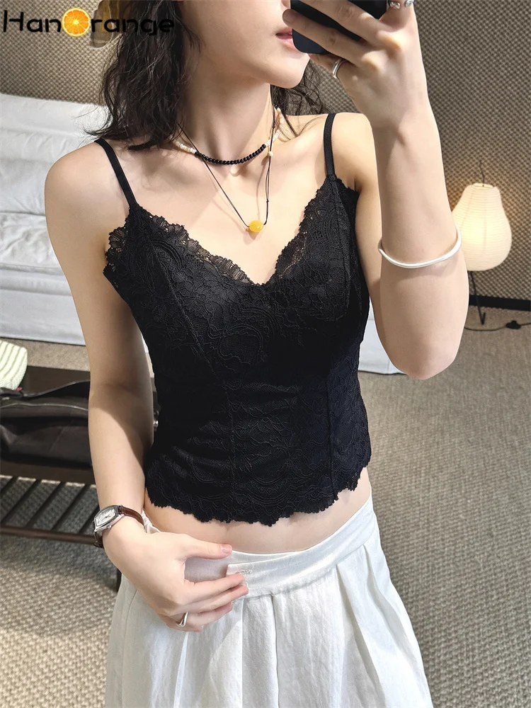 HanOrange 2026 Summer V-neck Lace Triangular Cup with Chest Cushion Strap Camis Women Sleeveless Top White/Black/Skin Tone
HanOrange 2026 Summer V-neck Lace Triangular Cup with Chest Cushion Strap Camis Women Sleeveless Top White/Black/Skin Tone