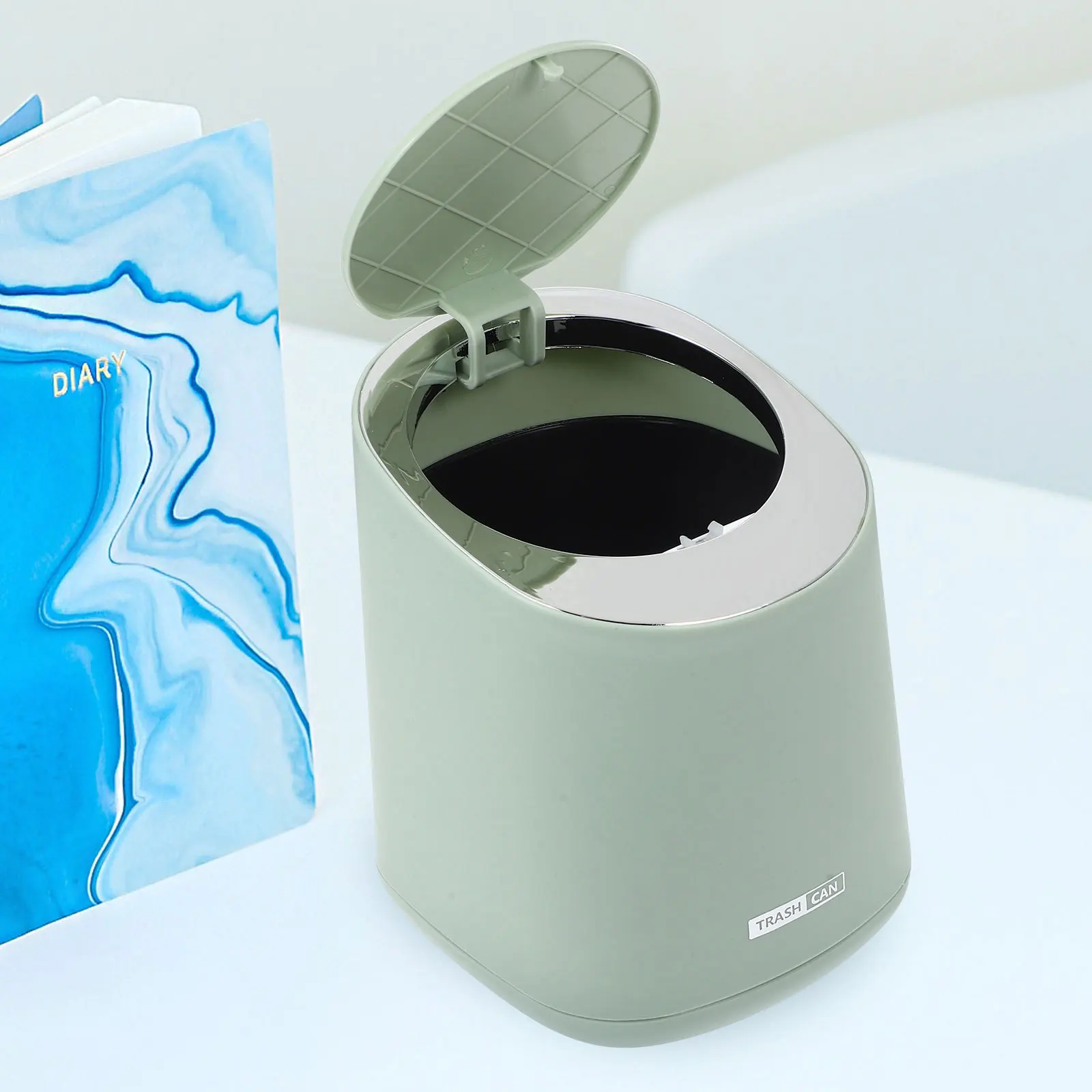 Modern Press Type Trash Can with Lid Mini Tabletop Garbage Bucket for Home Office Bedroom Bathroom Stylish Small Waste Bin
Modern Press Type Trash Can with Lid Mini Tabletop Garbage Bucket for Home Office Bedroom Bathroom Stylish Small Waste Bin