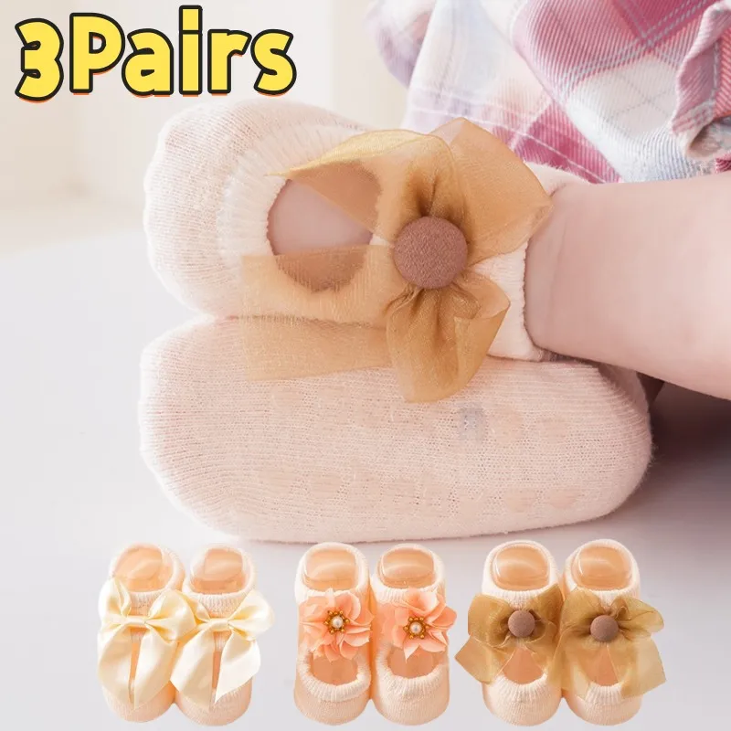 3Pairs Baby Ankle Socks Children Home Floor Shoes Lace Bow Infant Anti Slip Socks Newborn Girl Princess Pearl Low Cut Socks
3Pairs Baby Ankle Socks Children Home Floor Shoes Lace Bow Infant Anti Slip Socks Newborn Girl Princess Pearl Low Cut Socks