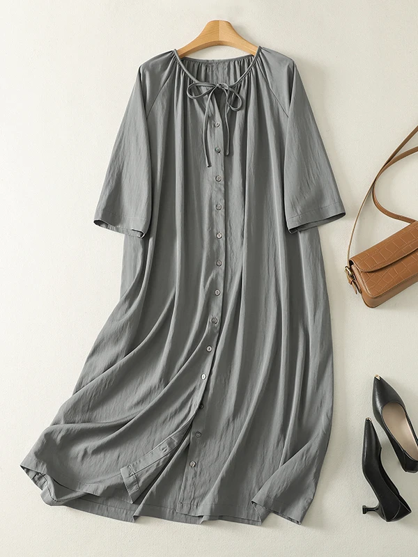 Casual Loose Korean Japanese Brand Women's Summer Dress Lazy Style Unique Skirt Artistic Flared Long Skirts Five Sleeve Dresses
Casual Loose Korean Japanese Brand Women's Summer Dress Lazy Style Unique Skirt Artistic Flared Long Skirts Five Sleeve Dresses
