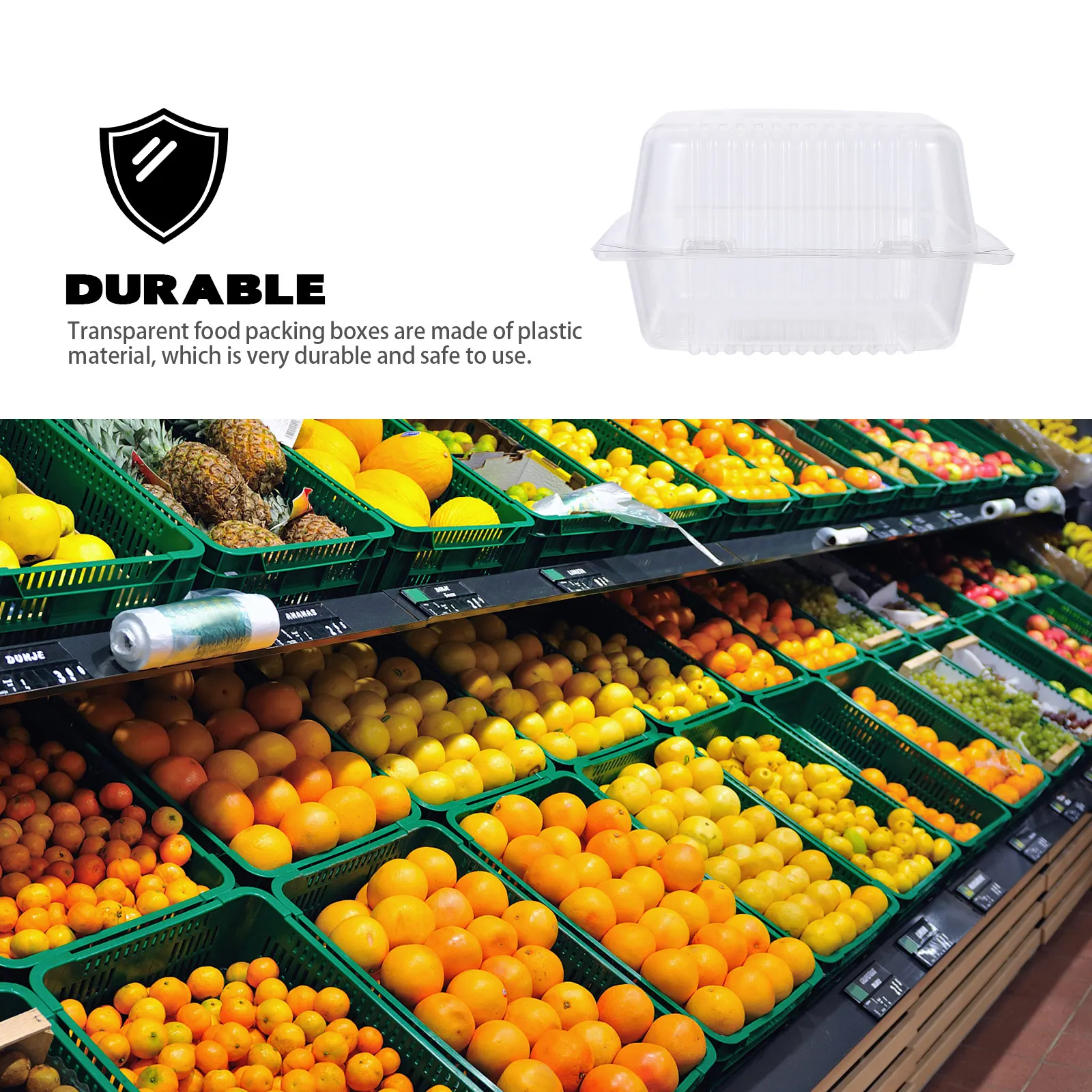 50 Pcs Crisper Clamshell Food Containers Vegetables Packing Boxes Transparent Cake Case Fruit Packaging
50 Pcs Crisper Clamshell Food Containers Vegetables Packing Boxes Transparent Cake Case Fruit Packaging