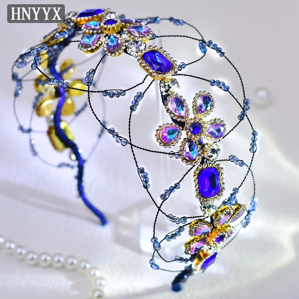 HNYYX Elegant Blue Rhinestone Woman Headband for Wedding Party Handmade Bridal Hair Accessories For Women Headpiece YXA144
HNYYX Elegant Blue Rhinestone Woman Headband for Wedding Party Handmade Bridal Hair Accessories For Women Headpiece YXA144